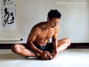 Bound Angle Pose,  Neil Keleher, Sensational Yoga Poses.