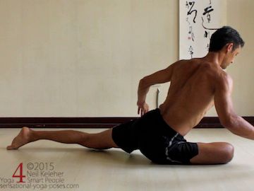 pigeon yoga pose and hip stability as a prep for galavasana 3