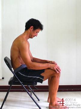 slouched while sitting with forward head posture