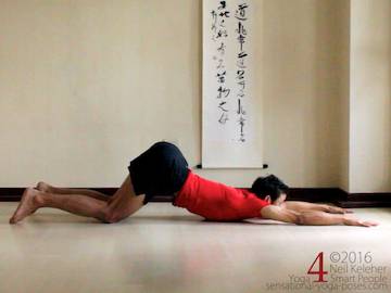 Prone Yoga Poses, puppy dog chest stretch 3, Neil Keleher, Sensational Yoga Poses