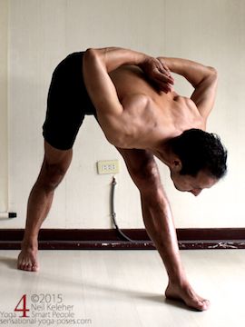 reverse prayer shoulder stretch Neil Keleher, Sensational Yoga Poses.