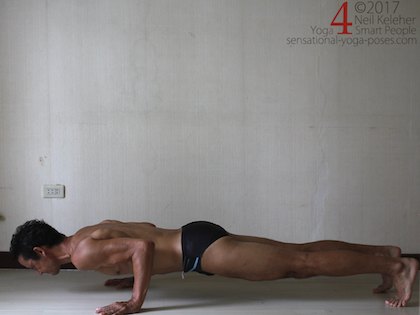 Surya namaskar steps, chaturanga dandasana. Neil Keleher. Sensational Yoga Poses.
