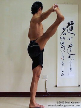 asthanga standing poses, asthanga yoga poses, utthitta hasta padangusthasana 1, ashtanga yoga poses, one leg balance poses, hamstring stretch