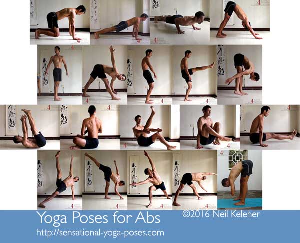 A selection of yoga poses for your abs, neil keleher, sensational yoga poses.