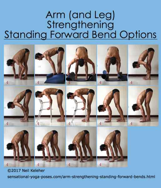 Standing forward bend twist pose yoga workout Vector Image