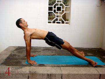 reverse plank yoga pose with feet turned out and legs spread, neil keleher, sensational yoga poses.