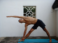 triangle yoga pose
