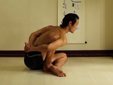 marichyasana b, modifed foot position, seated ashtanga yoga poses