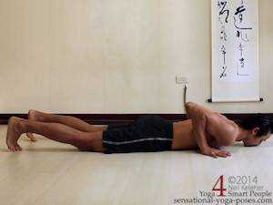 yoga poses, yoga postures, laying down with spine long and legs long, belly down laying down