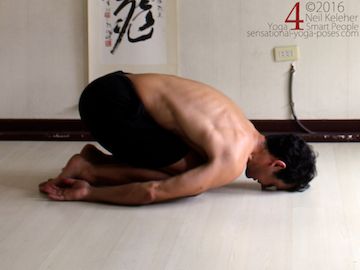 balasana, child's pose (kneeling poses)