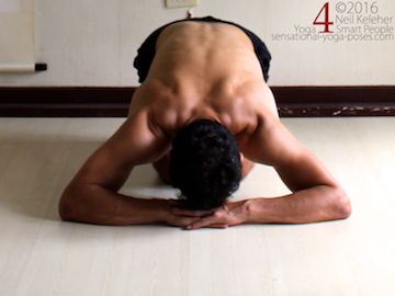 Prone Yoga Poses, kneeling prone resting pose, Neil Keleher, Sensational Yoga Poses