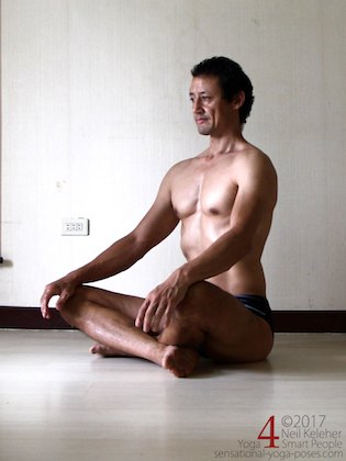 sitting tall with spine long. Neil Keleher, Sensational Yoga Poses.
