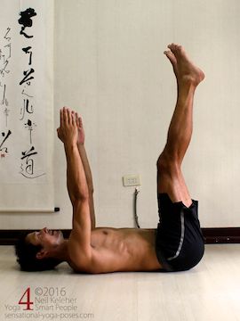 Supine Yoga poses, dog pose, supine ab exercises, neil keleher, sensational yoga poses.