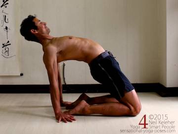 kneeling yoga poses, camel pose, neil keleher, sensational yoga poses.