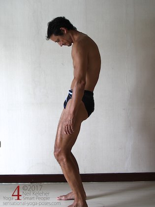 Forward bend for the spine while standing,  Neil Keleher. Sensational Yoga Poses.