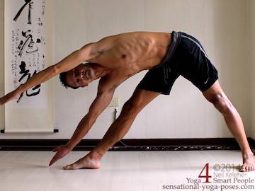 utthita trikonasana, triangle pose