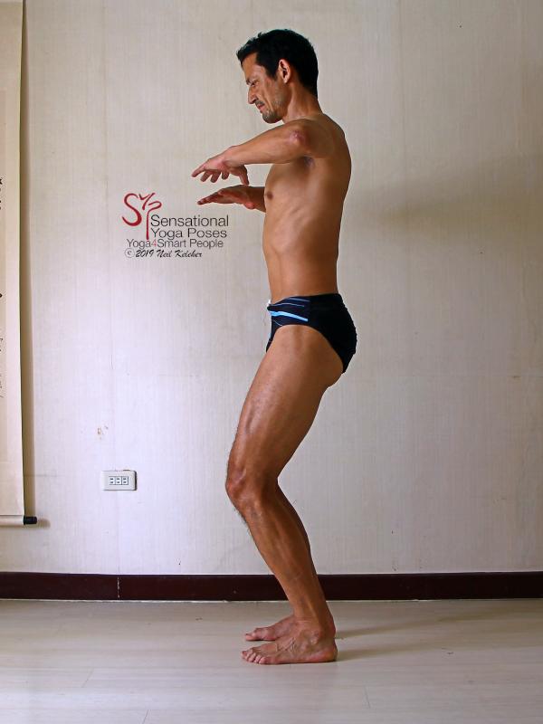 Pelvic forward and backward tilting neutral position. Neil Keleher, Sensational Yoga Poses.