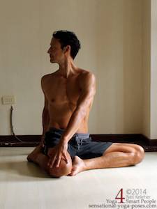 easy bharadvajasana (no lotus).