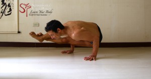 Astavakrasana arm balance Neil Keleher, Sensational Yoga Poses.