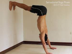 L shaped handstand. Neil Keleher, Sensational Yoga Poses.
