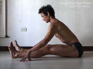 Seated forward bend. Neil Keleher, Sensational Yoga Poses.