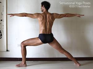 Warrior 2 yoga pose. Neil Keleher, Sensational Yoga Poses.
