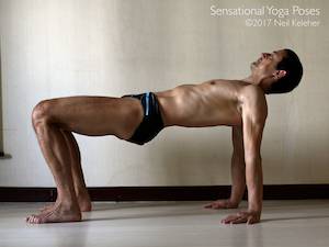 Table top yoga pose. Neil Keleher, Sensational Yoga Poses.