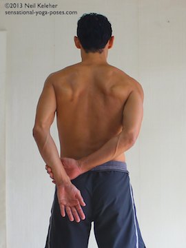 marichyasana shoulder preparation stretch, marichyasana yoga poses, binding yoga poses, seated binding yoga poses, marichyasana type poses