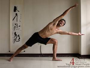 side angle yoga pose hip stability exercise.