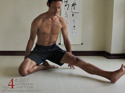 janu sirsasana b, sitting down, seated ashtanga yoga poses