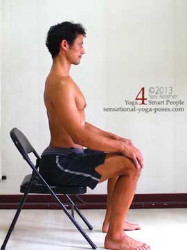 using spinal erectrors while sitting, activating lumbar spinal erectors while sitting in a chair, backbening yoga poses