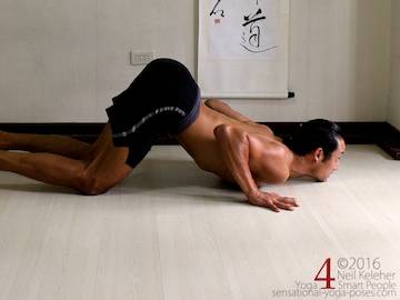Prone Yoga Poses, puppy dog chest stretch , Neil Keleher, Sensational Yoga Poses