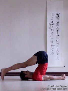 plough pose (plow pose) or halasana