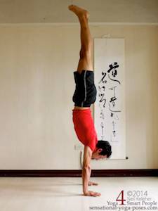 handstand, arms vertical