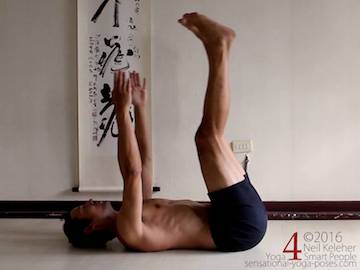 Supine Yoga poses, rolling sit up,  neil keleher, sensational yoga poses.