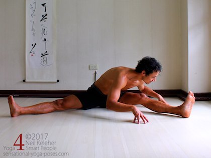 Wide Leg Forward Bend To One Leg , Neil Keleher, Sensational yoga poses