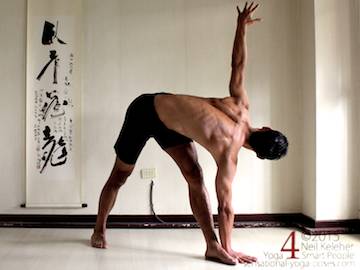 revolving triangle Neil Keleher, Sensational Yoga Poses.