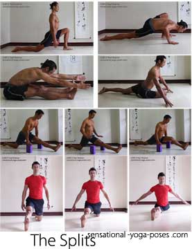 Yoga: Front split with side bend