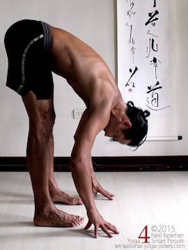 standing forward fold or bend Neil Keleher. Sensational Yoga Poses.