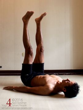 Supine Yoga poses, supine hip flex relaxed, neil keleher, sensational yoga poses.
